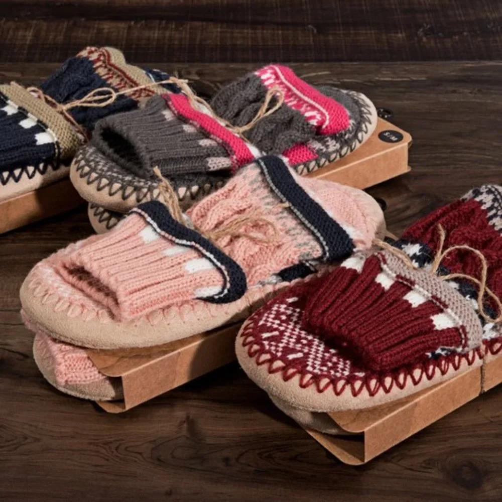 πJacquard Knit Blush Slipper Socks - Nordic Pattern π π Excellent Gift! π - Picture 4 of 6